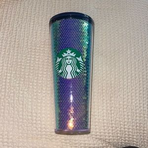 Sequin Starbucks tumbler NO STRAW